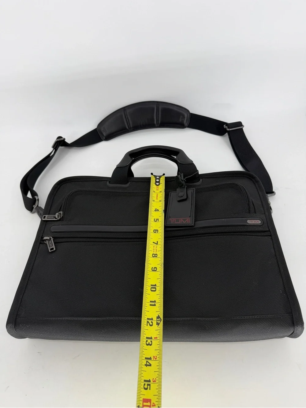 Tumi Alpha Ballistic Nylon Slim Laptop Portfolio Briefcase - Black
